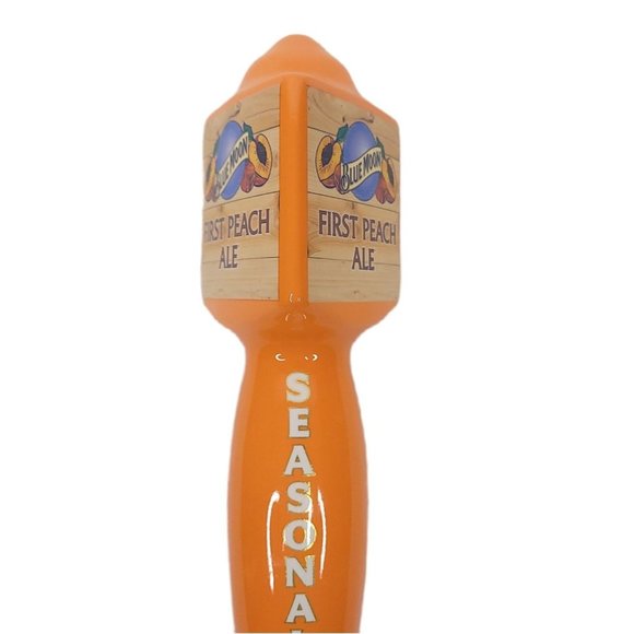 Blue Moon First Peach Ale Seasonal Beer Tap Handle Pub Bar Keg Man Cave Ceramic - Picture 9 of 11